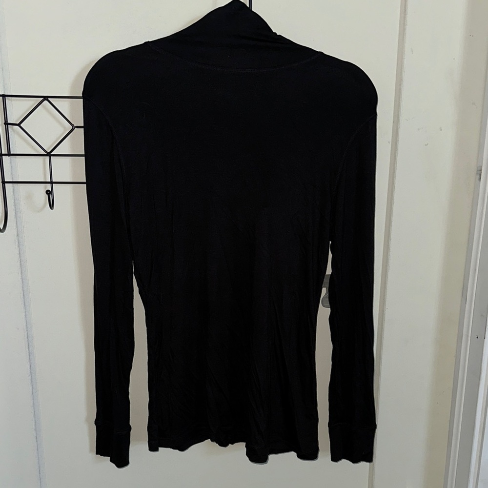 Warm Essentials by Cuddle Duds Black Long Sleeve Turtleneck Stretch Top L
